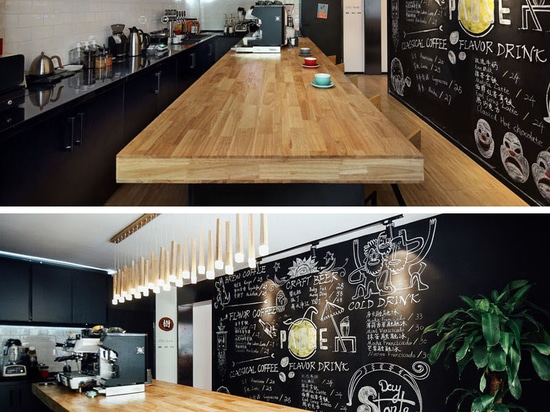 This New Coffee Shop Was Inserted In An Older Apartment Building In China