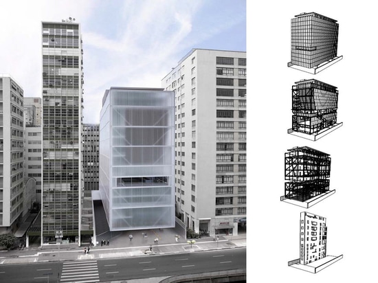 IMS – INSTITUTO MOREIRA SALLES concept by architect Andrade Morettin. Structure by YCON Engenharia.