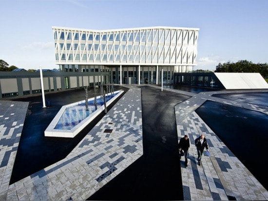 Danish architects deck out Viborg town hall with green roofs and solar panels