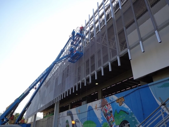 work in progress facade of Maracanã Station