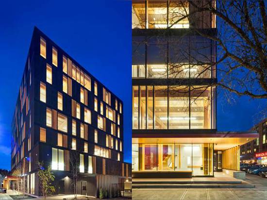 Wood Innovation Design Center rises as world's largest timber office building