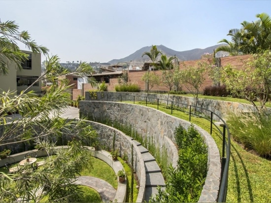 Peruvian cockfighting arena transformed into a vibrant garden