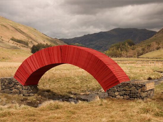 Artist Steve Messam built a 16-foot paper bridge without glue or bolts