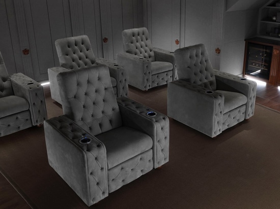 Cinema armchairs by Santambrogio in a TV room