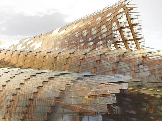 Stunning Chinese Pavilion for Milan Expo 2015 resembles billowing wheat fields