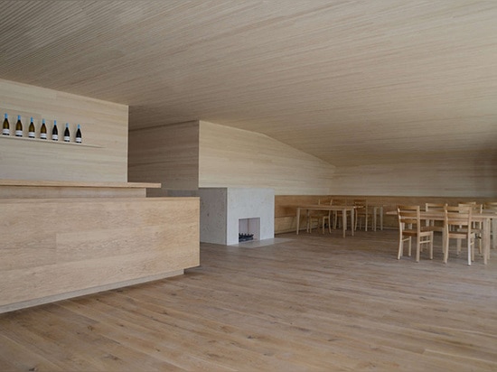 Vineyard Schmidt's striking tasting room is wrapped in a vertical wooden lattice