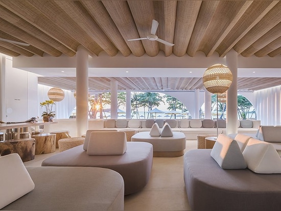 onion's shapely beach resort in thailand resembles the changing perception of the moon