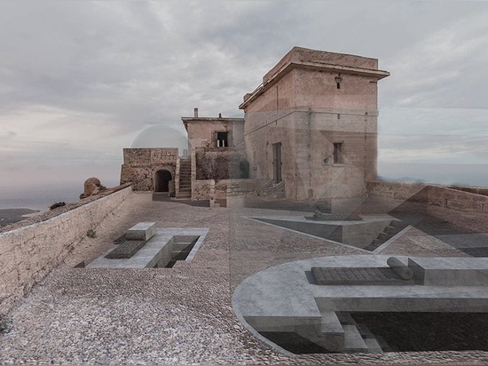 opposite office proposes to transform historic sicilian castle with geometric additions