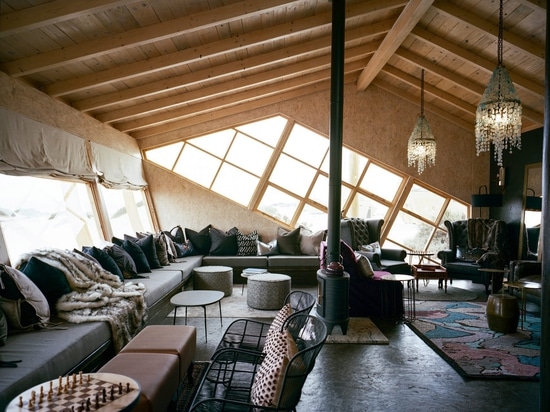 Shipwreck Lodge's wooden cabins evoke ships washed up on Namibia's Skeleton Coast