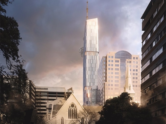 Woods bagot's proposal for auckland tower draws from local flora and fauna