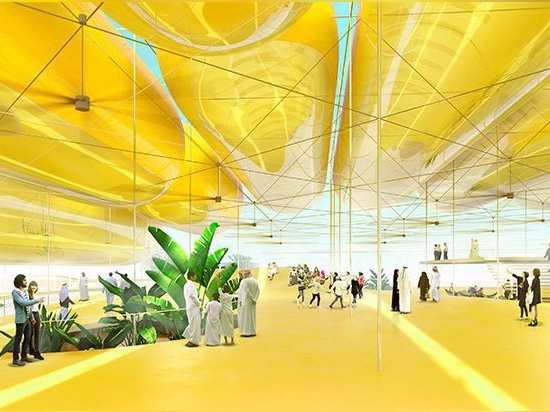 expo 2020: selgascano + FRPO propose canopy of inflatable cylinders for spanish pavilion