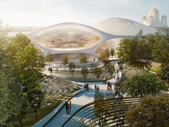 zaha hadid architects to build soundwave-inspired philharmonic concert hall in russia