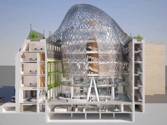 vincent callebaut to transform historic building in luxembourg with sculptural 'solar dome'