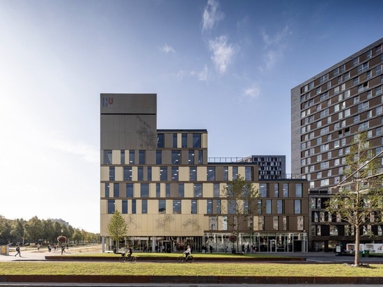 schmidt hammer lassen connects dutch university's facilities with crisscrossing stairways