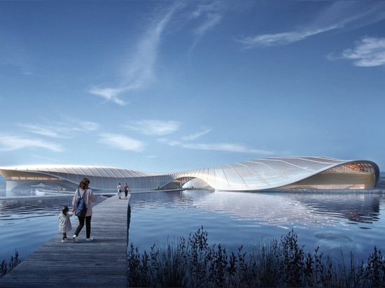 ennead architects plans nature reserve with a public aquarium in china