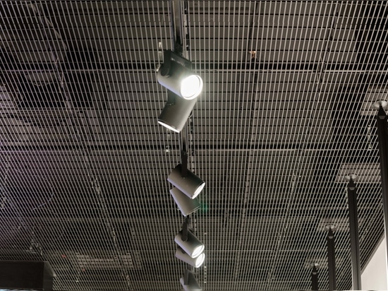 Metal ceiling in the Sportofino store