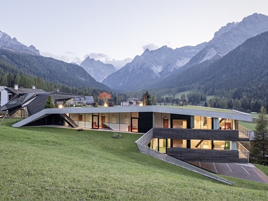 This Green-Roofed Hotel in the Italian Alps Seems to Rise From the Earth