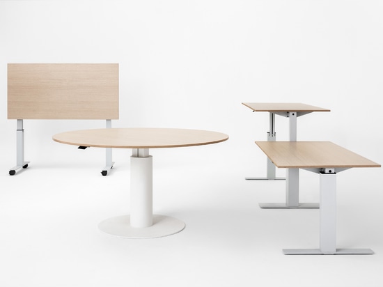 Sit-stand table systems and space-saving solutions for office and living spaces