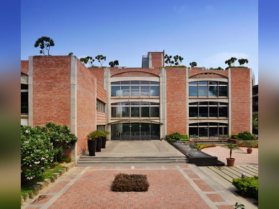 Indian office block by SPA Design features brick arches and stepped rooftop gardens