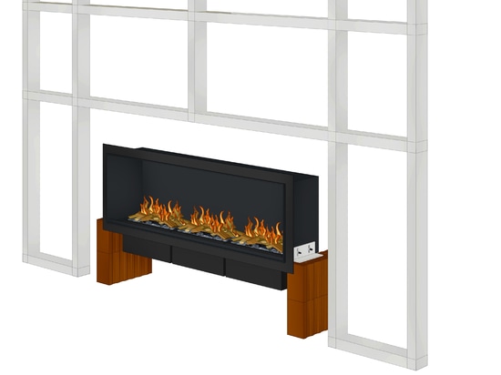 muenkel design wall fire electronic PRO [Opti-myst electric fireplace wall insert]