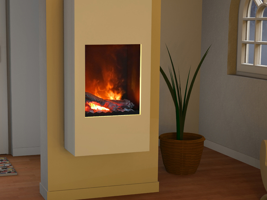 bergamo Simplico [floor or wall electric / ethanol fireplace]