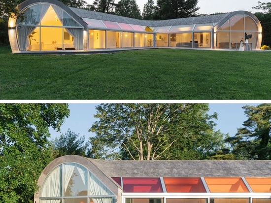 Colorful Skylights And A Curvaceous Design Are Features Of The Cocoon House