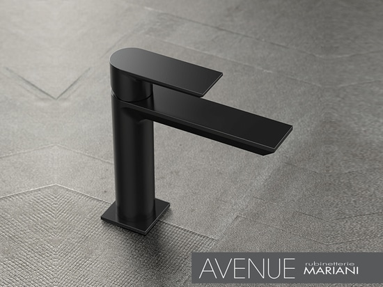 Matt black basin mixer AVENUE