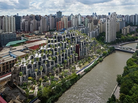 heatherwick studio's mixed-use '1000 trees' development takes shape in shanghai