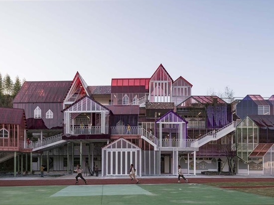 This Colourful Cottage-Like Primary School Acts As A Miniature Mountain Village In Hangzhou