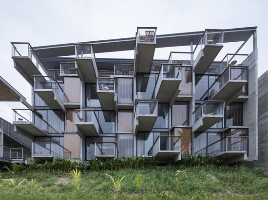 Patchara+ Ornnicha Architecture Designs Hotel With Super Elongated Balconies On A Serene Hillside