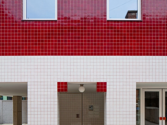 Aoa Architects Uses Red Marble Tiles To Clad This Apartment In South Korean Neighborhood