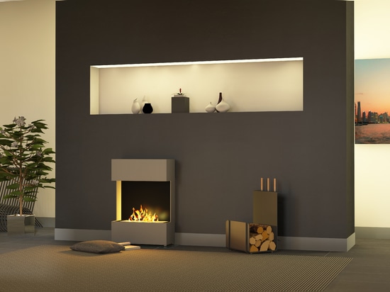 bergamo Trix [free-standing or wall-mounted electric / ethanol fireplace]