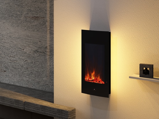 Noble Flame DETROIT V [vertical curved electric wall fireplace]