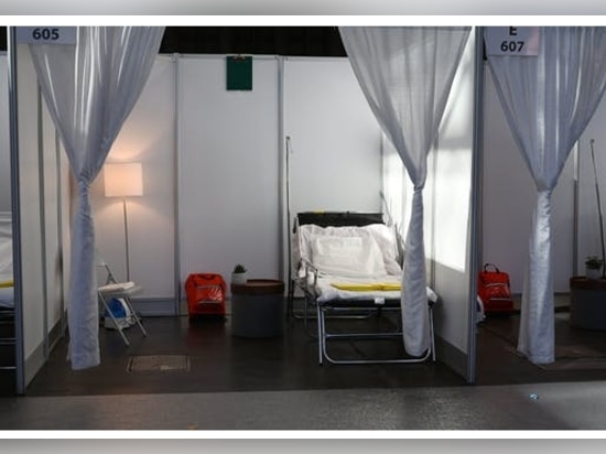 View of the patient area within the adapted Javits Center complex.