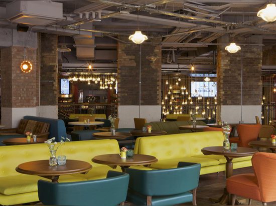 The redesigned Trocadero in London now features a bar and restaurant on its first floor, next to the Picturehouse cinema ticket kiosks