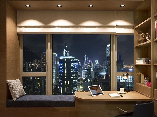 They Made Space For A Home Office By Adding A Built-In Desk Around A Window