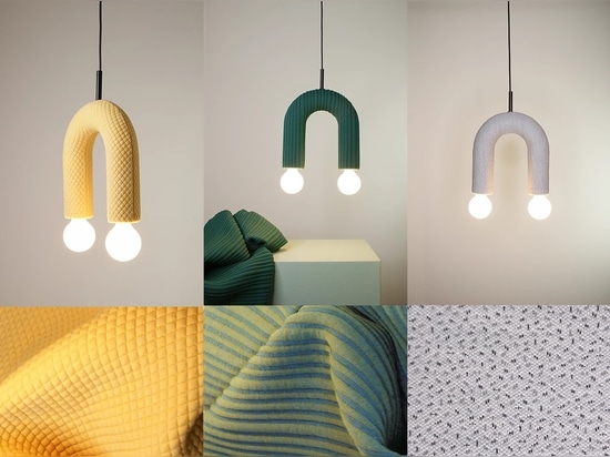 DUO lighting collection. From left to right: mosaic, husk, sprinkles.