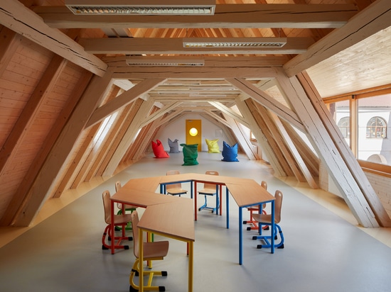 Public Atelier and FUUZE transform rectory into colourful school