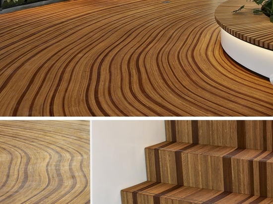 This Custom-Designed Wood Floor Was Made To Look Like The Growth-Rings Of A Tree