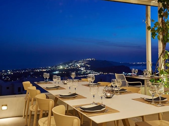 Restaurant in Santorini island - Greece