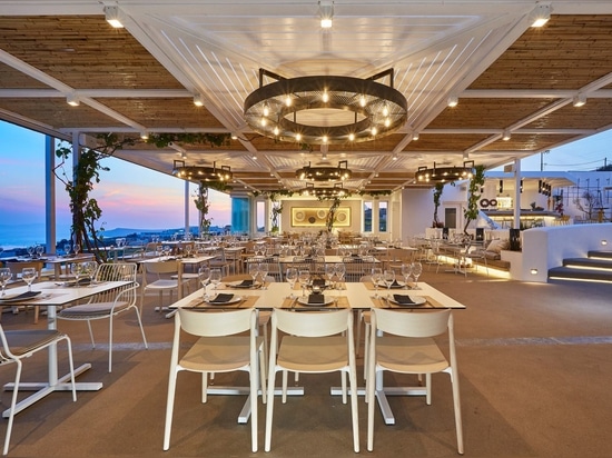 Restaurant in Santorini island - Greece