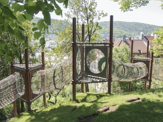 Climbing Path in Nygårdsparken, Bergen, Norway