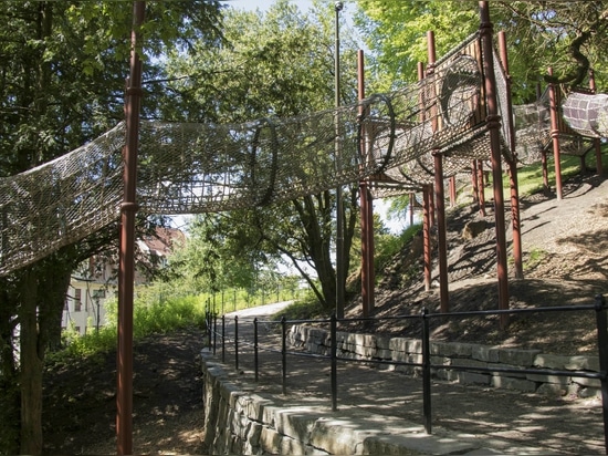 Climbing Path in Nygårdsparken, Bergen, Norway