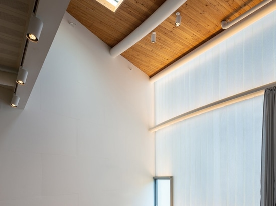 Translucent glass provides optimal lighting in the studios