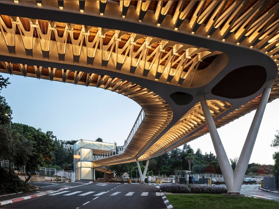 The Technion Entrance Gate bridge connects the campus to the city