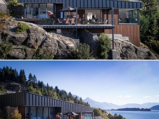 This Hillside Home With Black Metal Siding Was Designed To Maximize The Lake Views