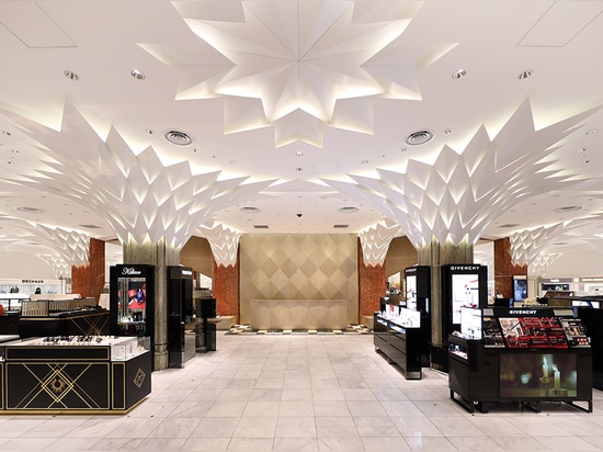 The art deco elements are a nod to the department store's history