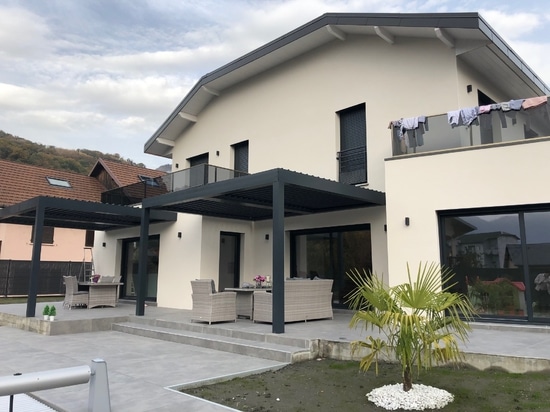 Bicolimatic pergolas CospiBio in a residence in Albertville-France