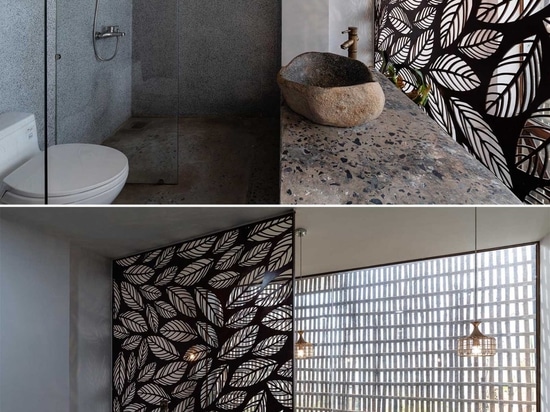 Metal Screens With A Leaf Motif Adorn Both The Interior And Exterior Of This Home