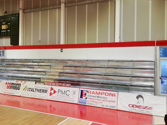 PREFABRICATED GRANDSTANDS AT THE SPORTS HALL OF CENTO